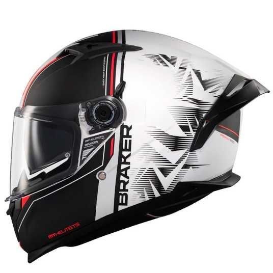 Мото шолом MT braker SV шлем MT helmet CHARM A1 Matt іспанський білий