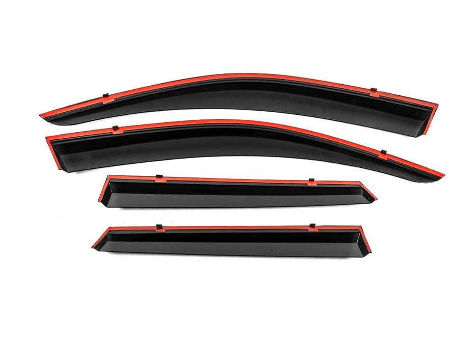 Volkswagen Touareg 2018- рр. Вітровики з хромом Niken Luxury (4 шт)