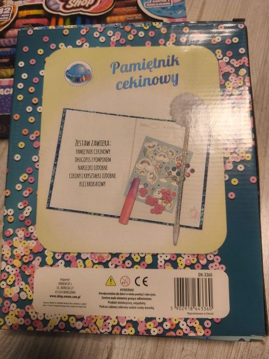 Pachnący zestaw artystyczny Donut Shop i pamiętnik cekinowy