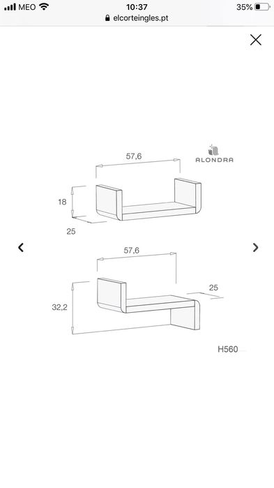 Prateleira-estante Modular Alondra Pequena branca - quarto de criança