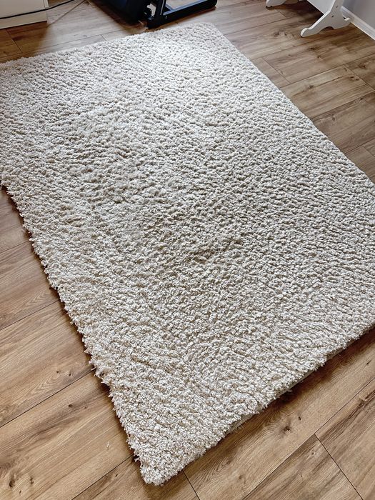 Dywan premium shaggy z długim włosem 150 x 200 cm beżowy/ecru