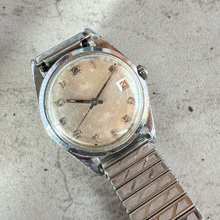 Zegarek vintage automatyczny – data, 33 mm, działa