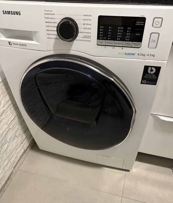 Pralko-suszarka Samsung AddWash ECO BUBBLE WD80K5A10OW
