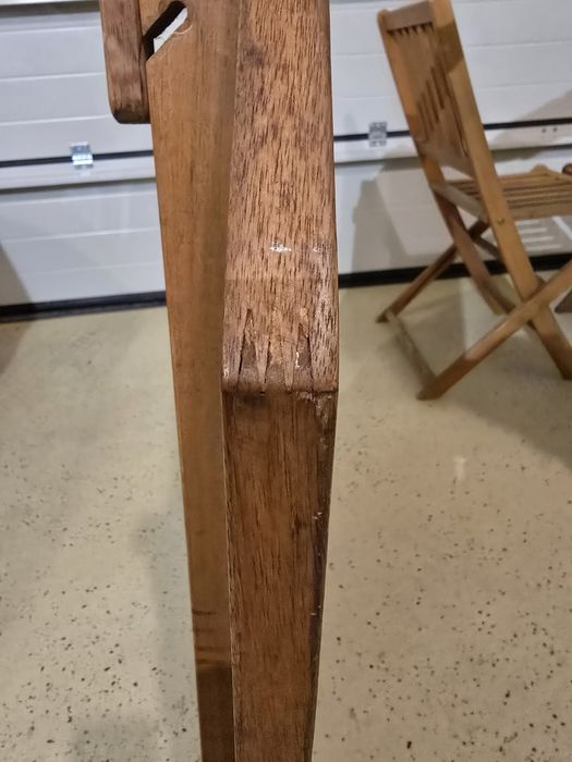 Stół składany 3 krzesła składane ogrodowe drewno akacjowe