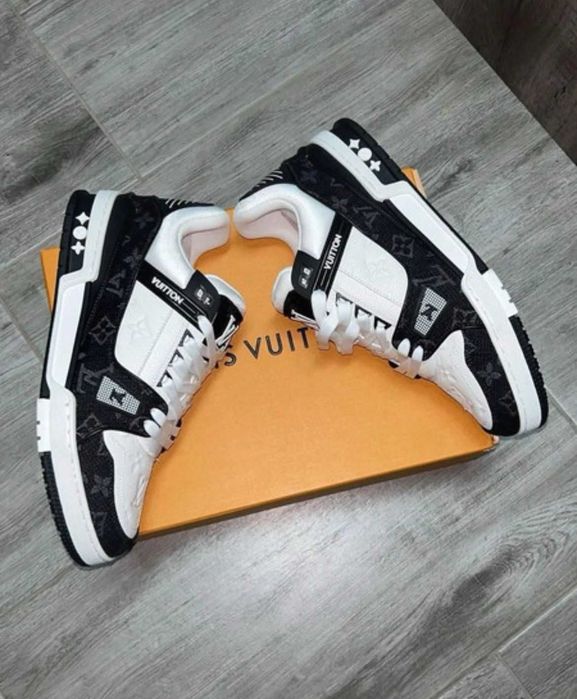 Louis Vuitton damskie buty nowe biale skorzane trampki Louis vuitton