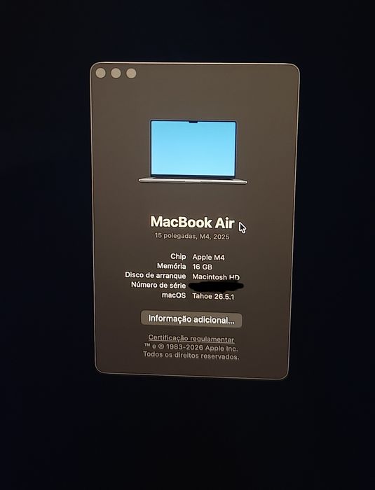 Macbook Air 15 M4, 16 GB, 256 GB