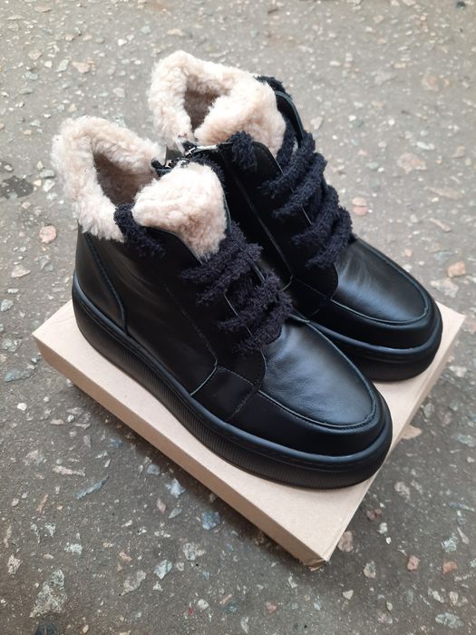 Зимові хайтопи черевики натуральна шкіра