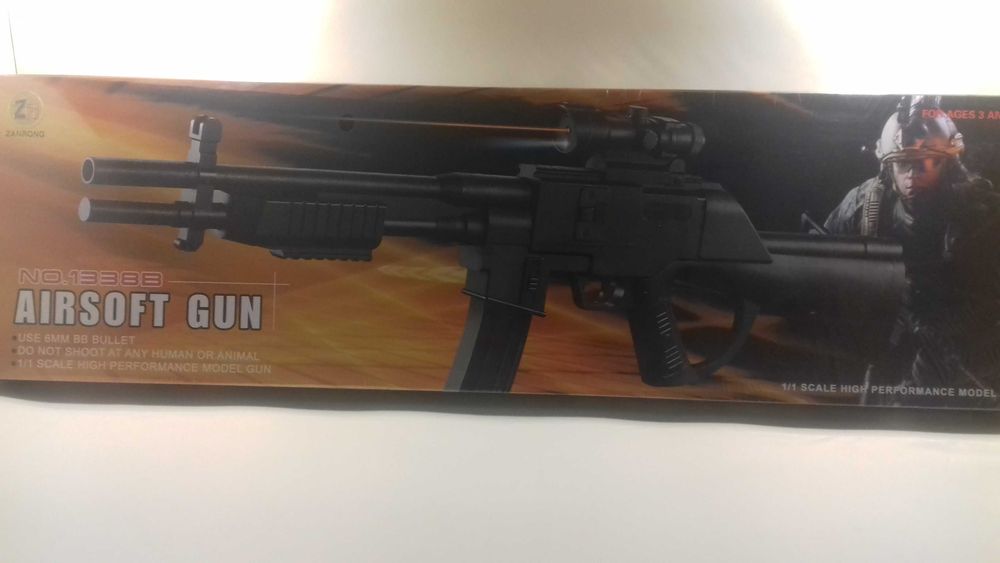 Детская снайперская винтовка на пульках 78,5 см лазер на батарейках