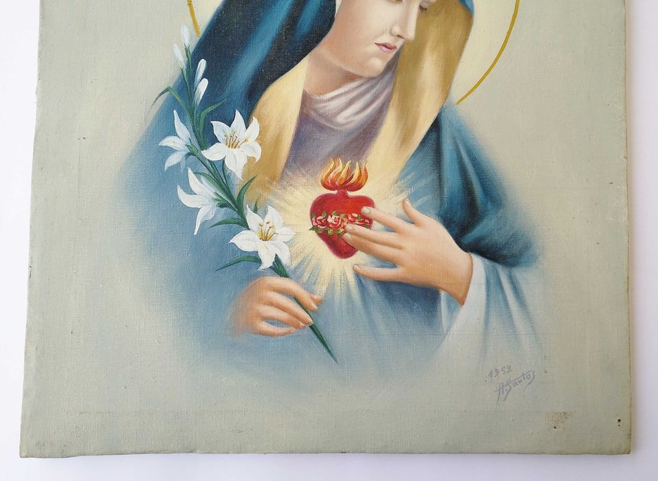 Nossa Senhora das Dores óleo sobre tela 1952