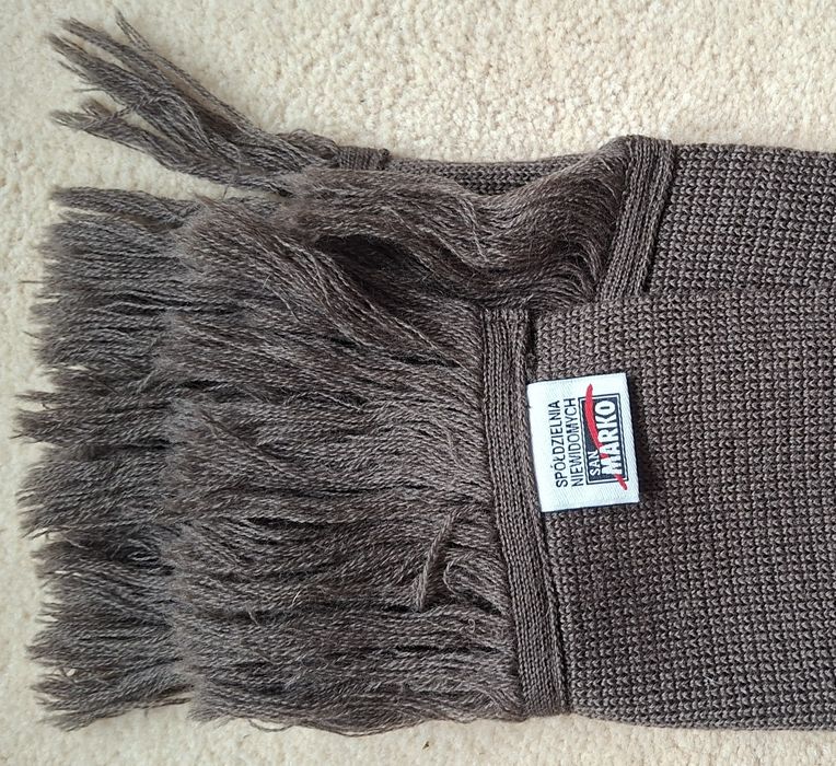 Szalik wojskowy zimowy oficerski khaki.