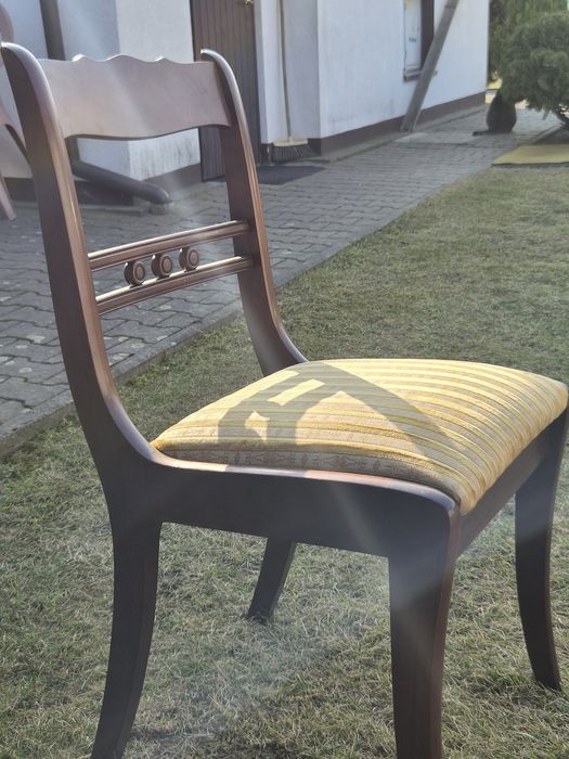 Stół+ 4.krzesła Biedermeier antyk 63.