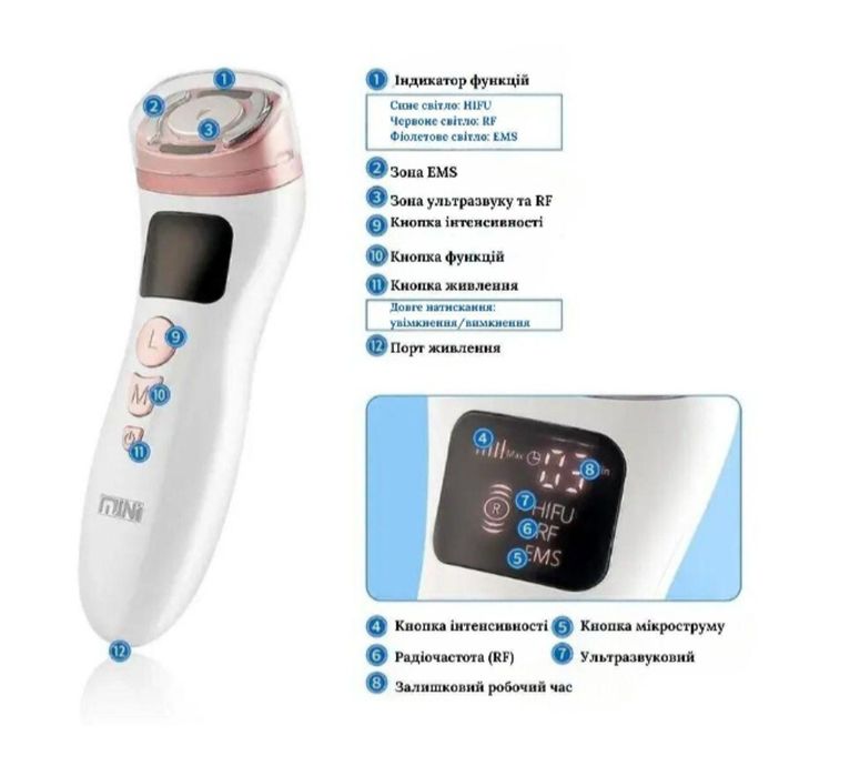 Аппарат для RF-лифтинга, подтяжки и омоложения лица