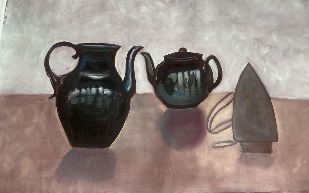Pintura a óleo em tela assinada,novo