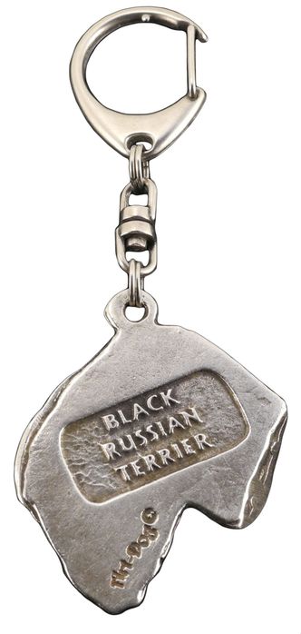 Czarny terier rosyjski brelok posrebrzany Art-Dog