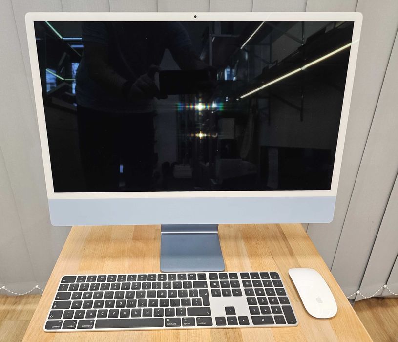 Apple iMac 24 M1/8GB/512GB Retina BLUE +pełna klawiatura +mysz BOX