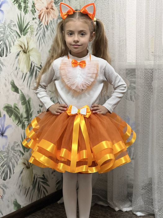 Костюм лисички для дівчинки карнавальний костюм лисичка