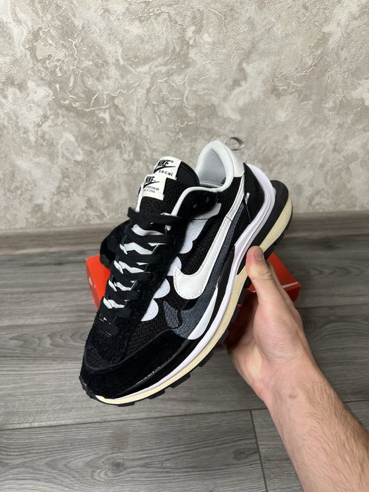 Кросівки Nike VaporWaffle Sacai Black White найк сакаі чорно білі 44