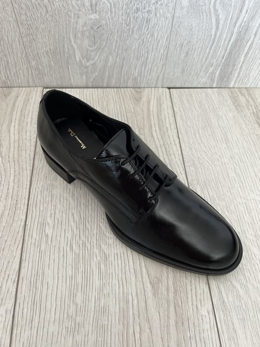 Шкіряні лакові massimo dutti 40 рр, 26 см туфлі дербі броги шнурівках