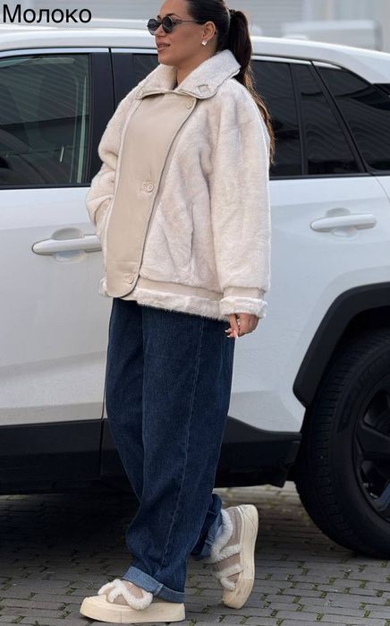 Шубка -дубленка.   Шуба комбінова Шубка авто леді  Різні кольори