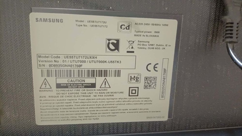 Telewizor 55" Samsung UE55TU7172U