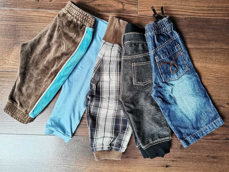 5 par spodni chłopięcych rozmiary 68-74