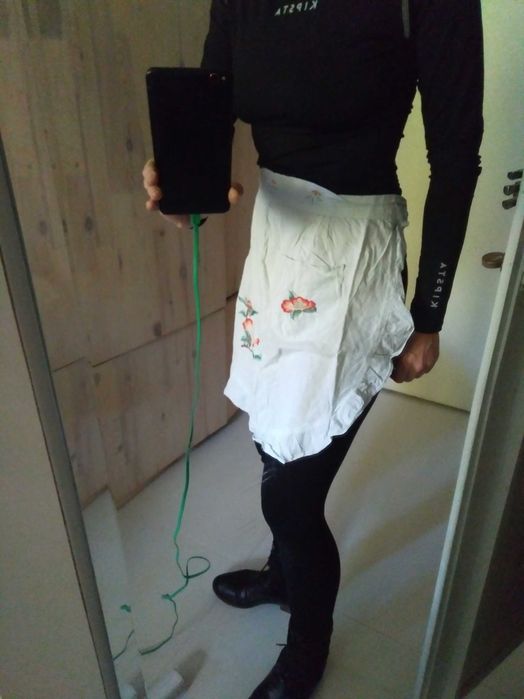 2 fartuchy kuchenne bawełniane kucharskie płócienne damskie