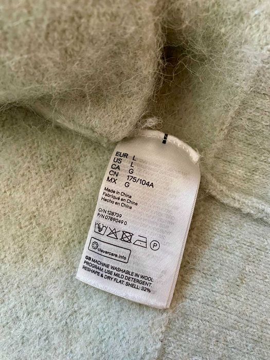 Sweter H&M miętowy, długi - alpaka!