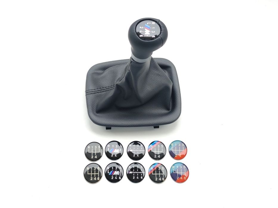 Manete Moca Manípulo Manopla Maçaneta Alavanca e Fole velocidades BMW Pele Perfurada Mate Madeira Cromada 5 6 M E34 Serie 5 Mudanças Novo