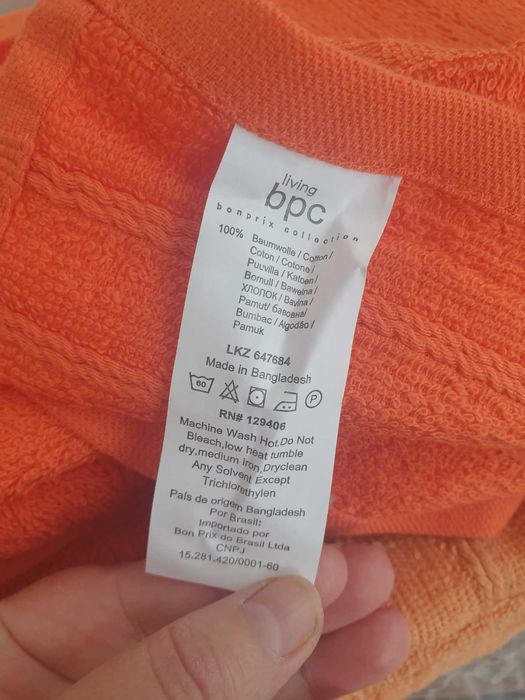 набір з 5  рушників помаранчевого і бірюзового кольору