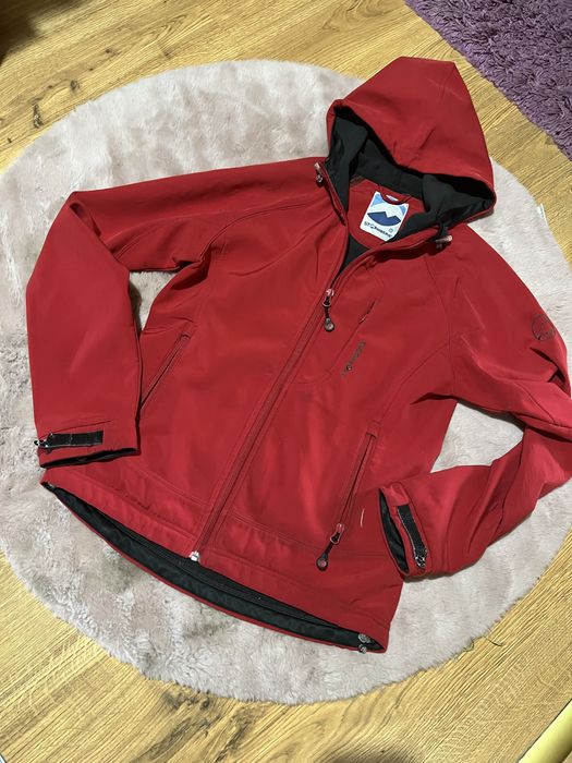 Stormberg kurtka softshell r S czerwona z kapturem jacket