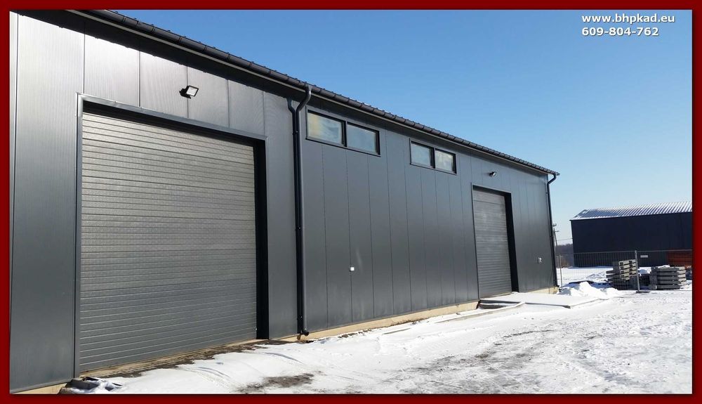Konstrukcja stalowa. Producent. 12x45x5,5 m. Bartoszyce. BHP KAD.