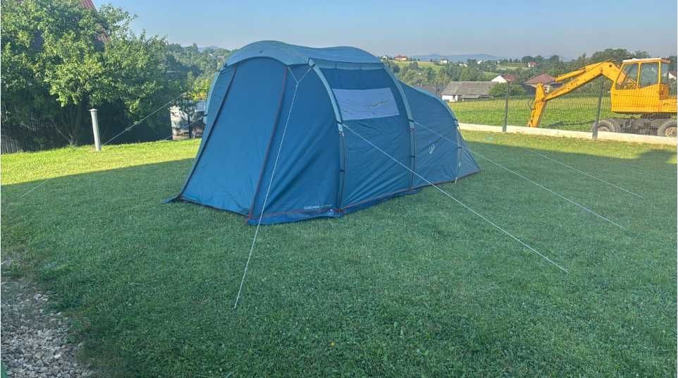 Nowy Namiot Turystyczny Kempingowy 4 Osobowy Rodzinny Z Przedsionkiem Wodoodporny Camping Biwak Duży