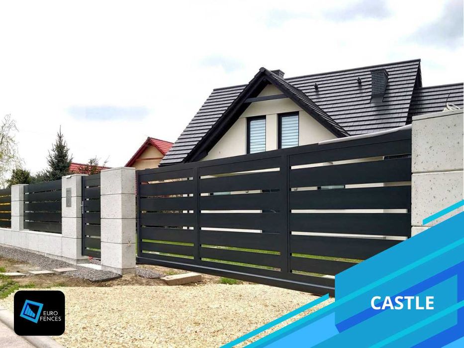 Nowoczesne ogrodzenie aluminiowe - model Castle - Polski producent