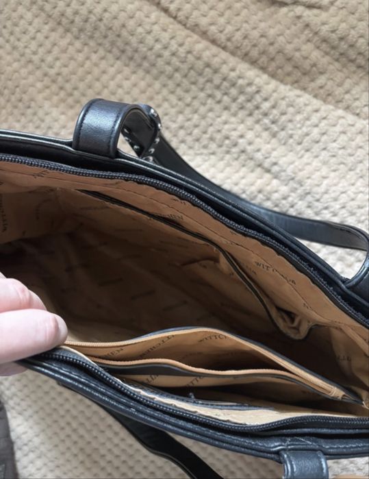Torebka Wittchen czarna, skóra ekologiczna, shopperka na ramię