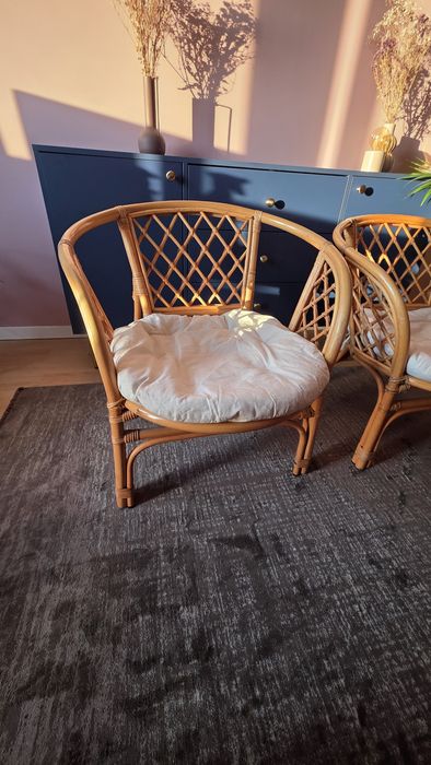 para foteli rattanowych / vintage / boho / retro