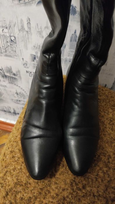 Ботфорты, сапоги зимние, натуральная кожа, 38 размер