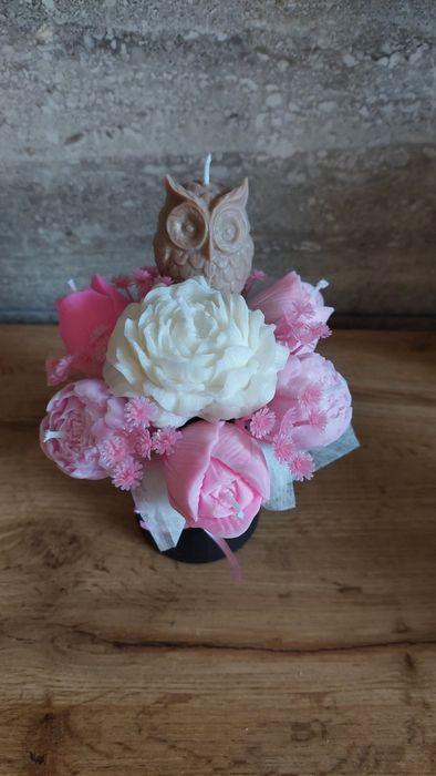 Flower box ze świecami sojowymi- na zakończenie roku szkolnego