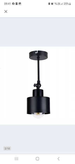 LAMPA sufit KINKIET ŚCIENNY regulowany loft KUBEK
