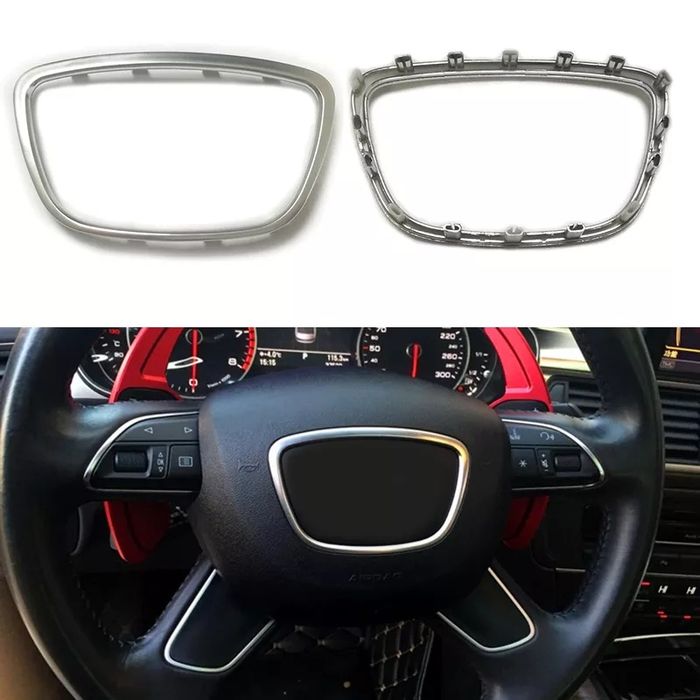 Aro moldura do volante mais emblema audi a4 b8 b9 a6 c7 a7 a8