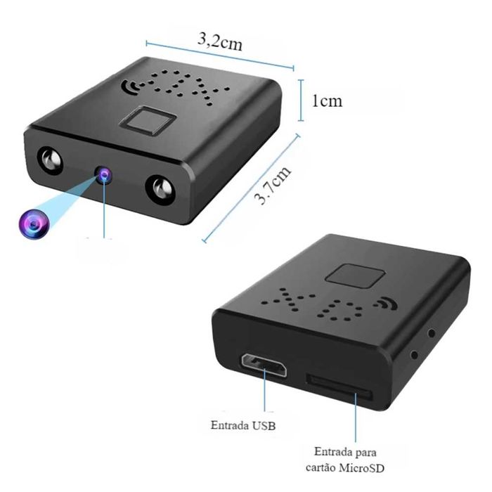 Micro Câmara Espia S/FIOS ‼️ Visão Noturna FullHD ‼️ Deteção Movimento