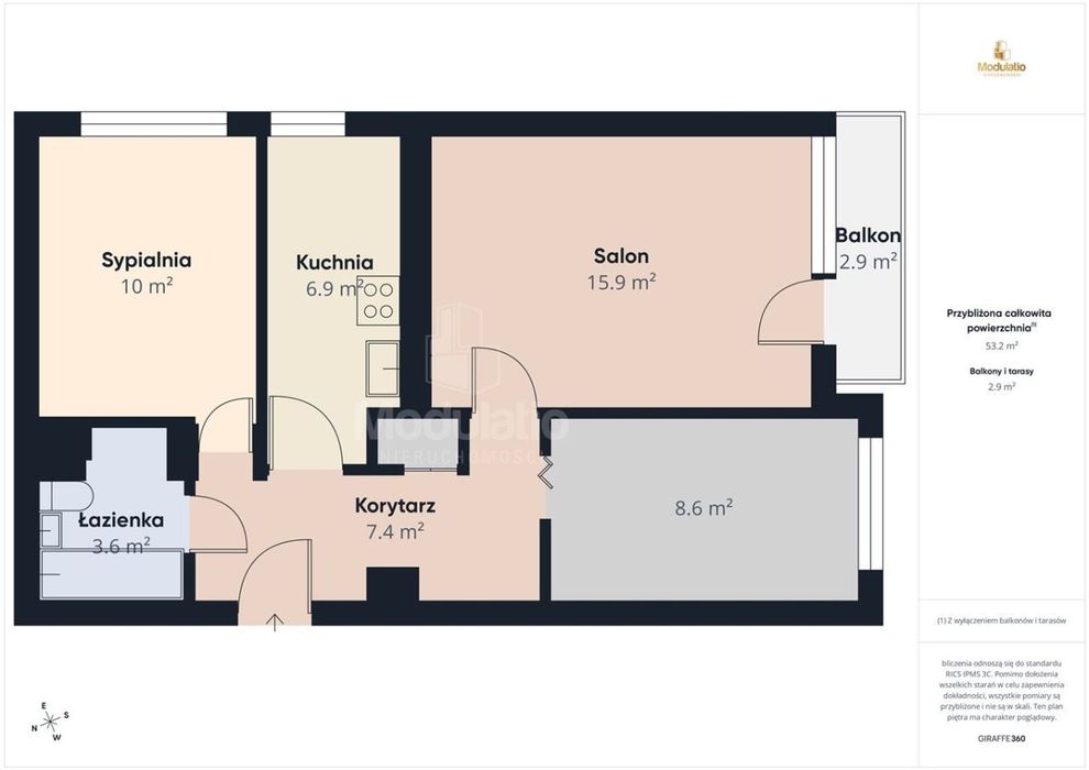 3 pokoje | 53,5 m² | Bielsko-Biała | Centrum