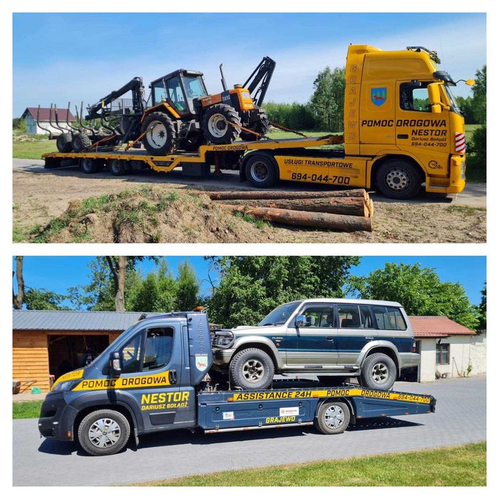 TRANSPORT maszyn rolniczych i budowlanych , transport niskopodwoziowy
