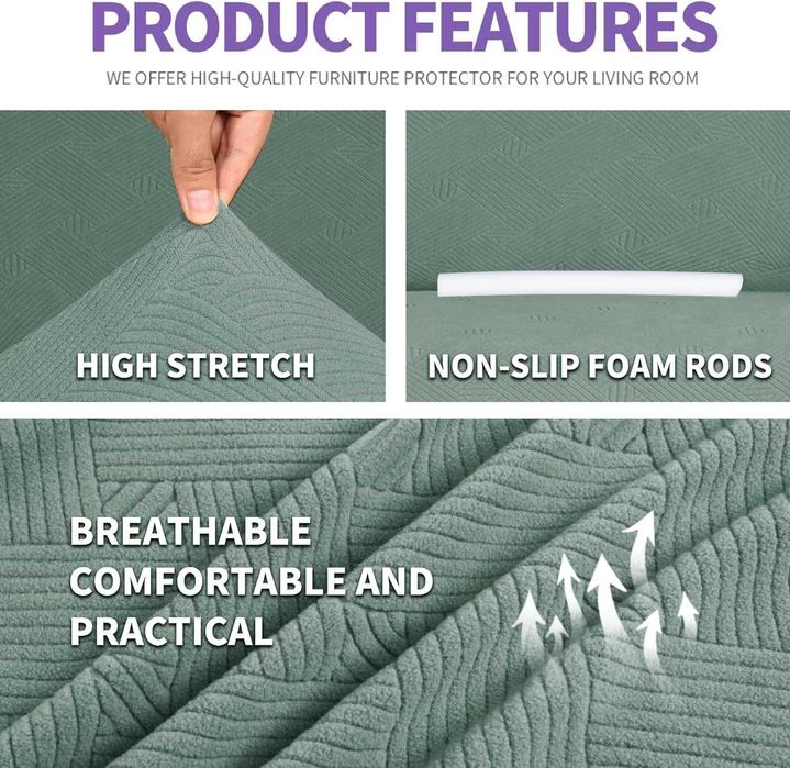 Nowy pokrowiec / elastyczny / szezlong / ochronny / 3-osobowy !8220!