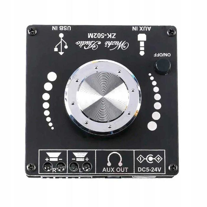 Wzmacniacz audio bluetooth 2x50W AUX USB ZK-502M