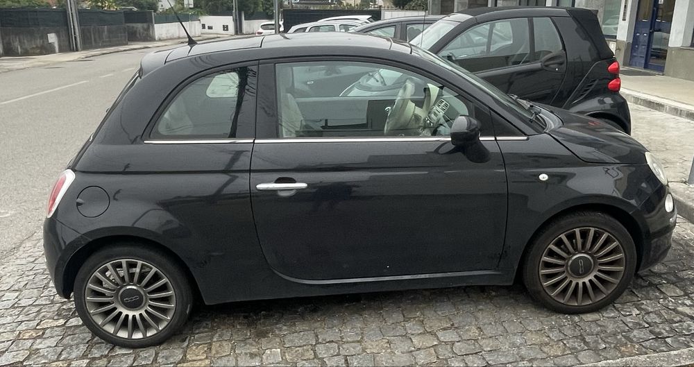 Fiat 500 1.3 95cv beige interior teto panoramico