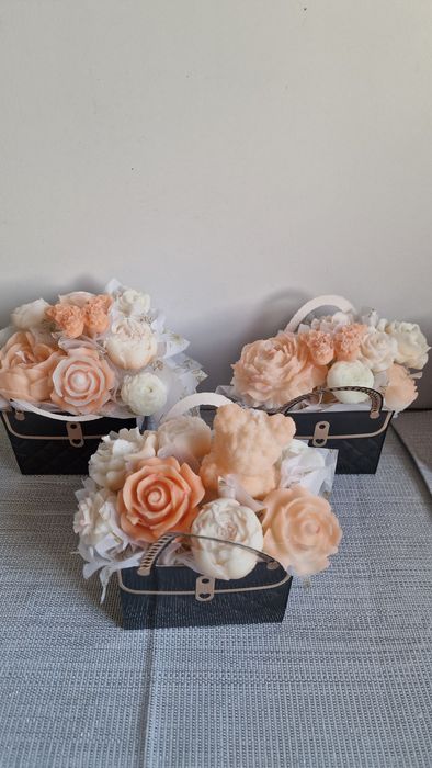 Композиції міні на подарунок .Ароматні свічки