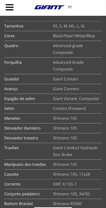Giant TCR Advanced 2 Disc Carbono Shimano 105 ( L )