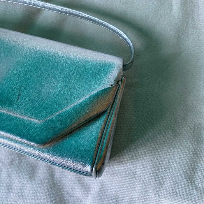 Torebka vintage unikat Sylvia’s King Highway srebrna kopertówka