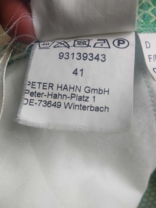 Peter Hahn, seledynowe, bawełniane cygaretki w kant M