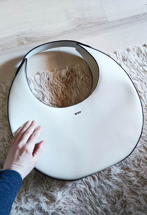 Сумка шкіра Vif bags колір молочний